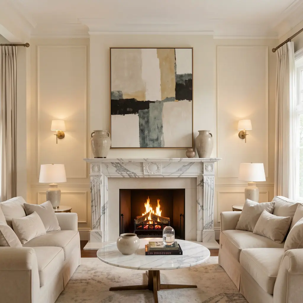 Elegant living room interior design